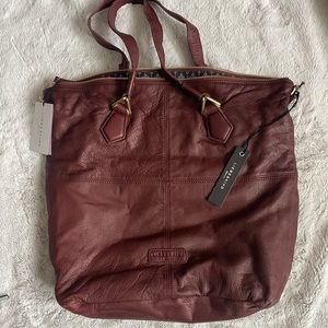Liebeskin maroon leather purse